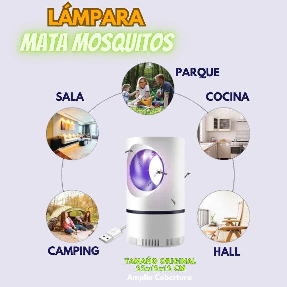 Noches de Paz: Lámpara LED UV Antimosquitos! 🦟✨