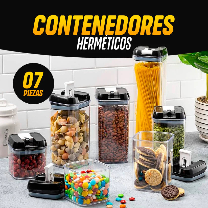 NUEVO SET DE CONTENEDORES HERMÉTICOS X 7 PIEZAS